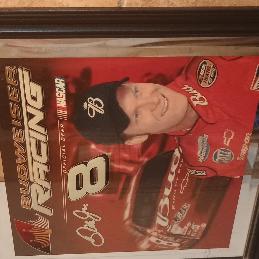 Budweiser Racing Red and Gold Poster
